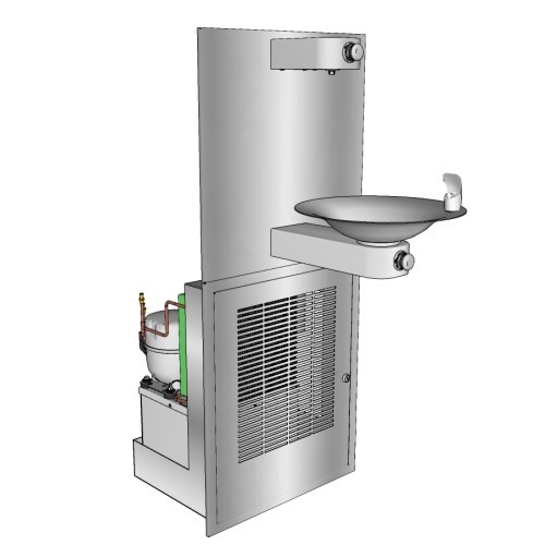 Electric Water Coolers: FCC-107-14-VP Vandal Proof, ADA Compliant  Drinking Fountain with Chiller/Purifier