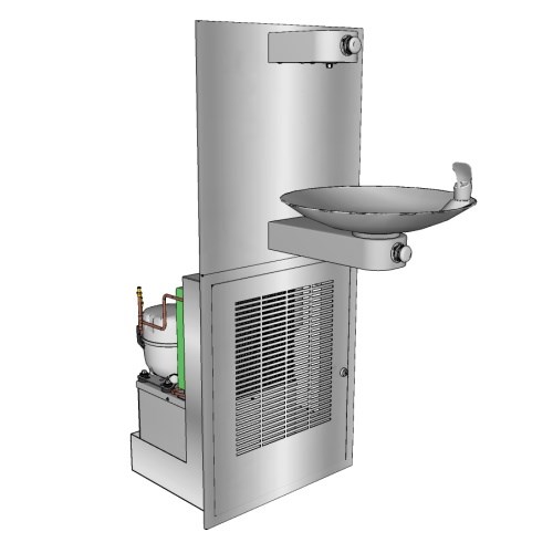 Electric Water Coolers: FCC-107-16-VP Vandal Proof Drinking Fountain with Chiller/Purifier