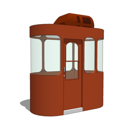 Model CRV-001: Round End Booth - Elevations