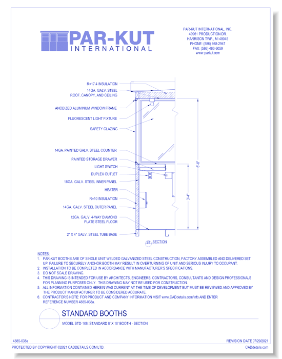Model STD-108: Standard 8' X 10' Booth - Section