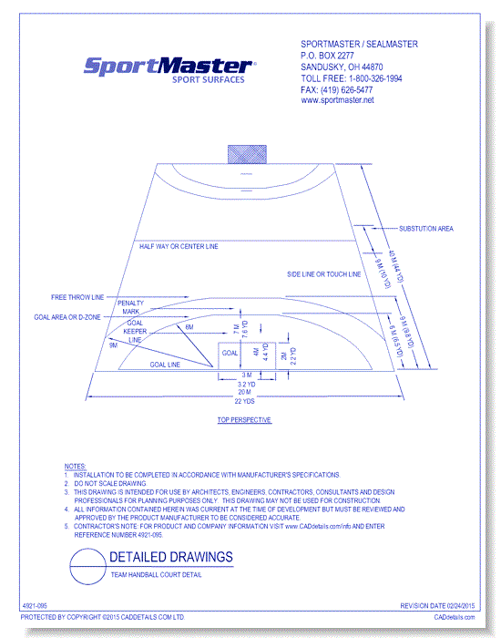 Team Handball Court Detail 