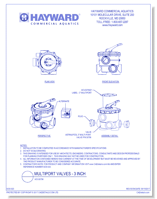 Multiport Valves - 3 Inch: HCV30798