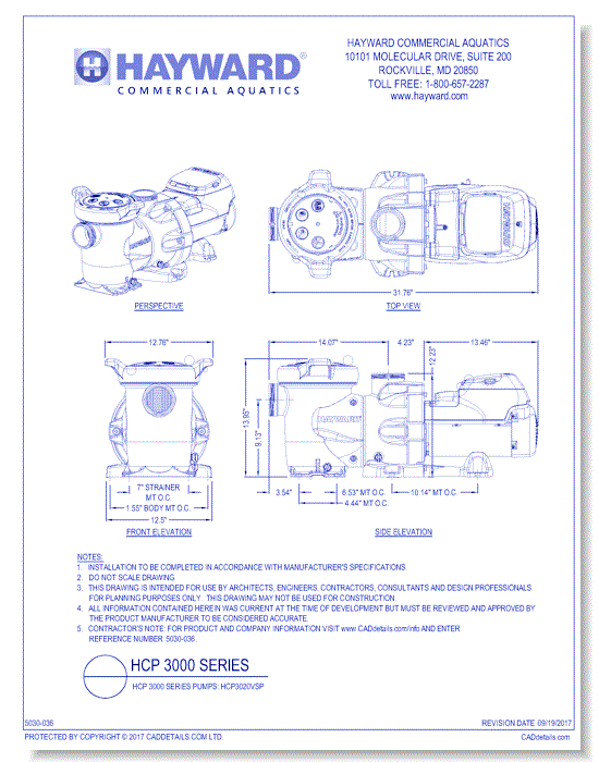 HCP 3000 Series Pumps: HCP3020VSP