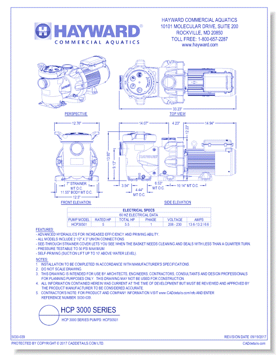 HCP 3000 Series Pumps: HCP30501