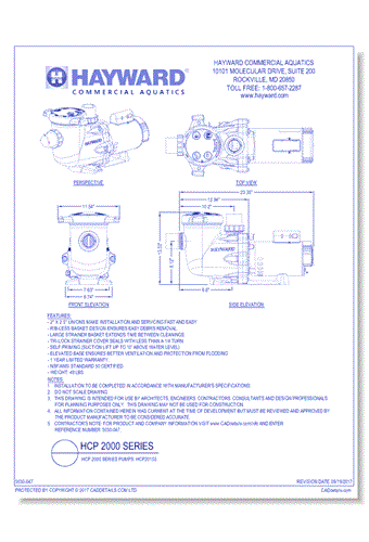 HCP 2000 Series Pumps: HCP20153