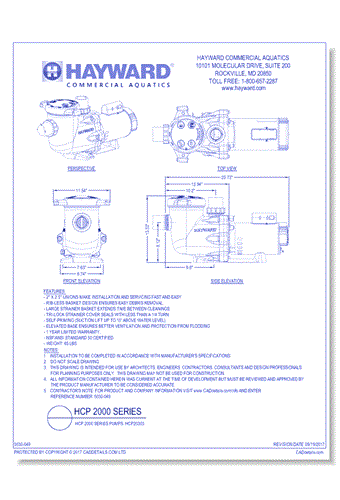 HCP 2000 Series Pumps: HCP20303