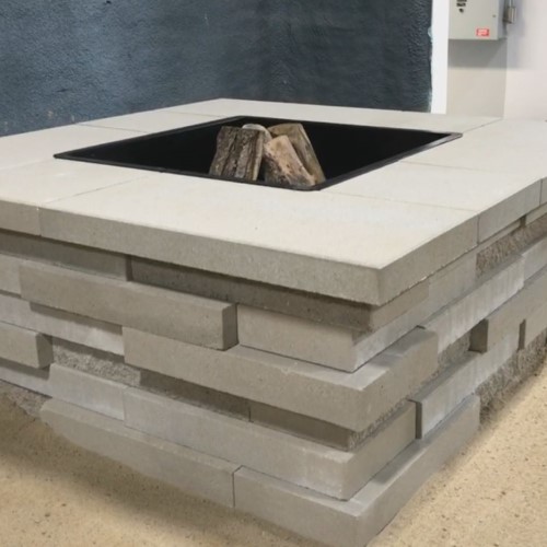 CAD Drawings BIM Models Techo-Bloc Firepits: Graphix , SQUARE FIRE-PIT