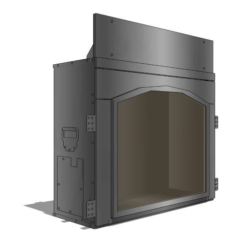 Gas Fireplaces: Model FV34 Arch FullView