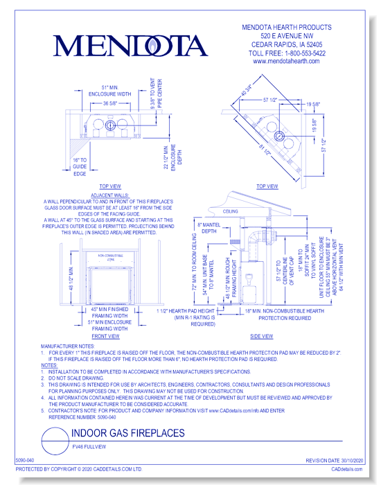 Gas Fireplaces: FV46 FullView
