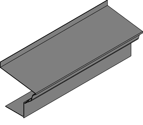 Fiberglass Cornice: CR 108x8, 16-3/8" H x 16-1/8" P x 96" L