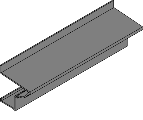 Fiberglass Cornice: CR 110x8, 13-3/4" H x 12-7/8" P x 96" L