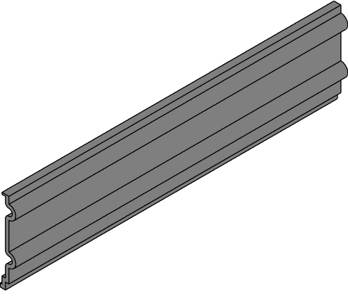 Fiberglass Cornice: CR 128x8, 12" H x 2" P x 96" L