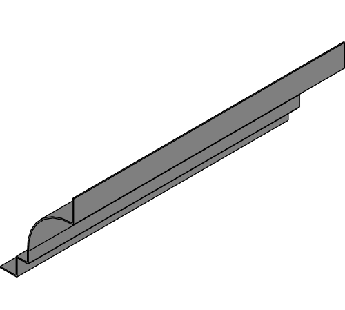 Fiberglass Cornice: CR 134x8, 17" H x 13" P x 96" L