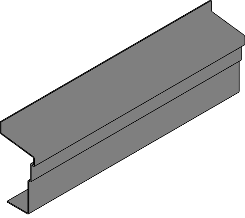 Fiberglass Cornice: CR 155x8, 15 1/16" H x 7 7/8" P x 96" L