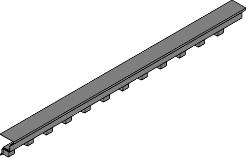 Fiberglass Cornice: CR 193x8, 22-7/8'' H x 17-7/16'' P x 96'' L