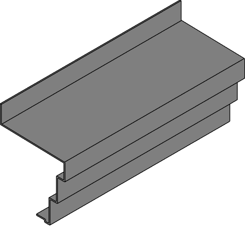 Fiberglass Cornice: CR 222x8, 21-1/2'' H x 17-5/16'' P x 96'' L