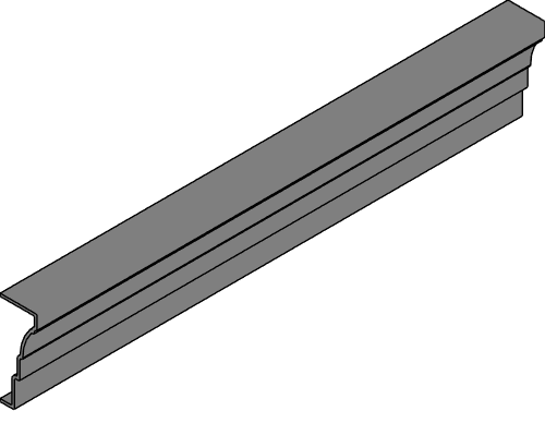 Fiberglass Cornice: CR 230x8, 8 7/8" H x 3 1/2" P x 96'' L