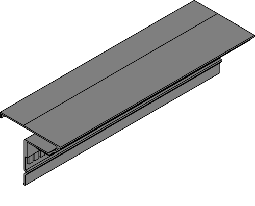 Fiberglass Cornice: CR 233x8, 1'-9 5/8" H x 2'-1 15/16" P x 96'' L