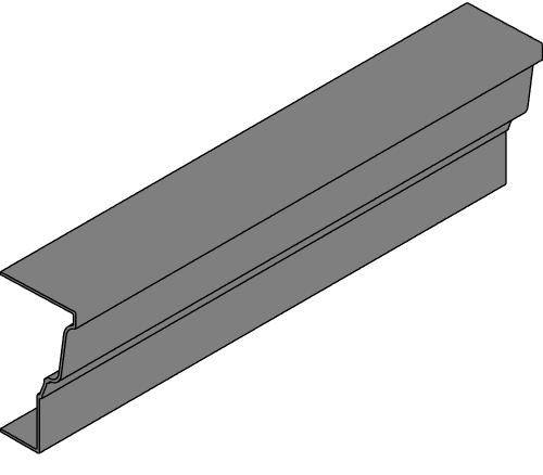 Fiberglass Cornice: CR 235x8, 1'-2 1/2" H x 7 3/4" P x 96'' L