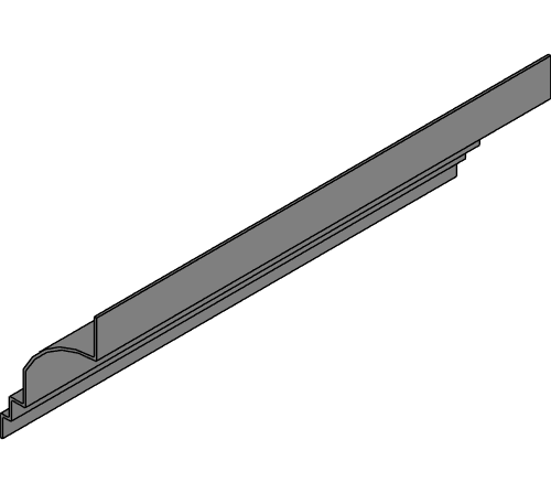 Fiberglass Cornice: CR 248x8, 1'-4" H x 10 3/16" P x 96'' L