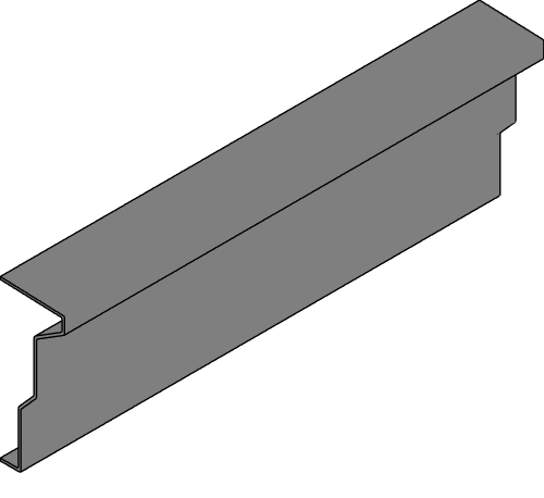 Fiberglass Cornice: CR 255x8, 16" H x 6-7/16" P x 96" L