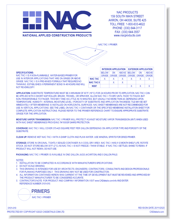 NAC TAC II Primer