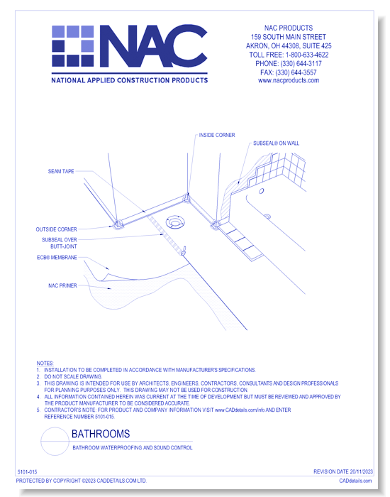 Bathroom Waterproofing and Sound Control