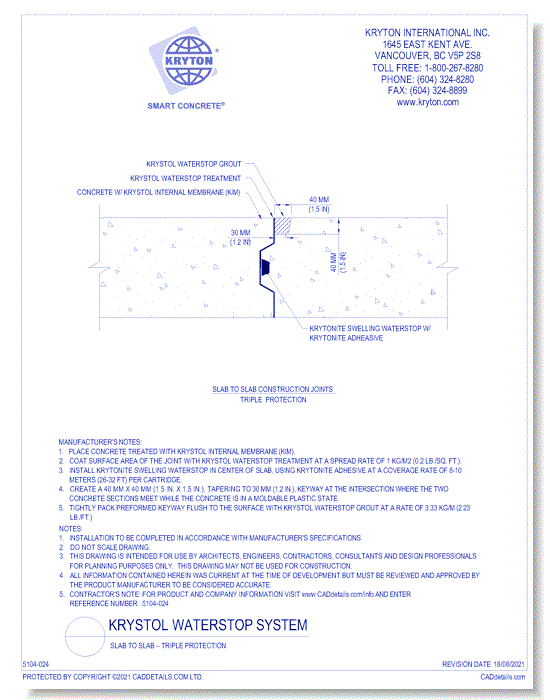 Slab to Slab – Triple Protection