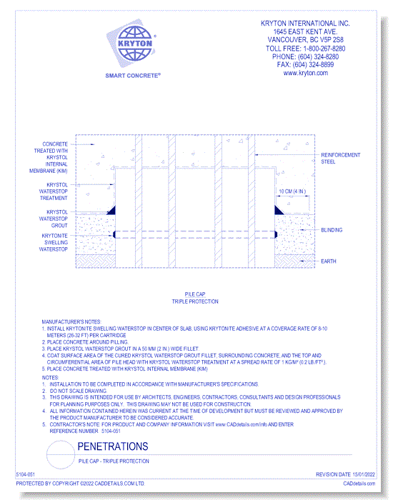 Pile Cap - Triple Protection