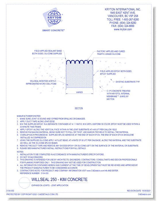 Expansion Joints - Joint Application