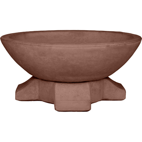 CAD Drawings Jackson Cast Stone 25.5" Modern Bowl With Cross Pedestal