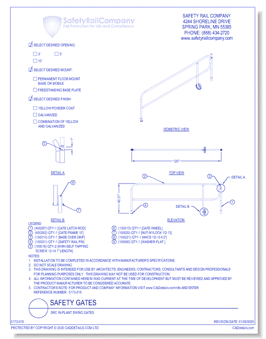 SRC In-Plant Swing Gates