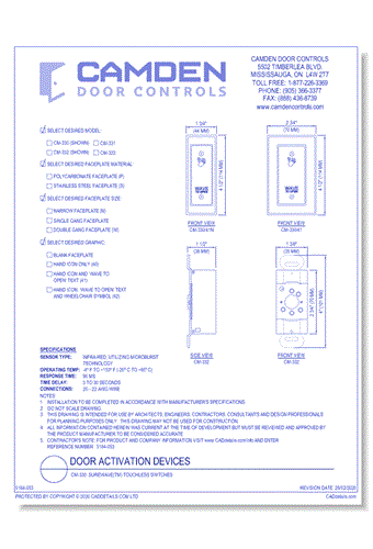 CM-330: SureWave(tm) Touchless Switches