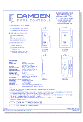 CM-325: SureWave(tm) Touchless Switches