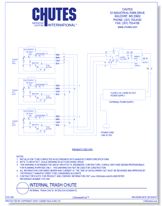 Internal Trash Chute: Interlock Schematic