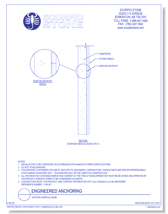 Engineered Anchoring: Mortar Chemical Bond 