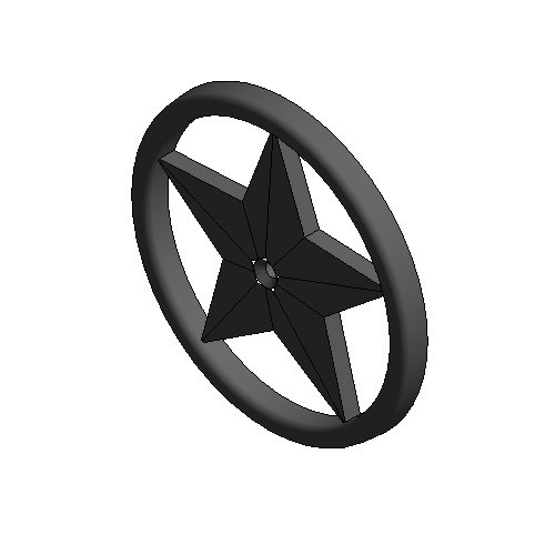 Accents: 3-3/8" Decorative Metal Star - OWT - 56624 (STAR3.375)