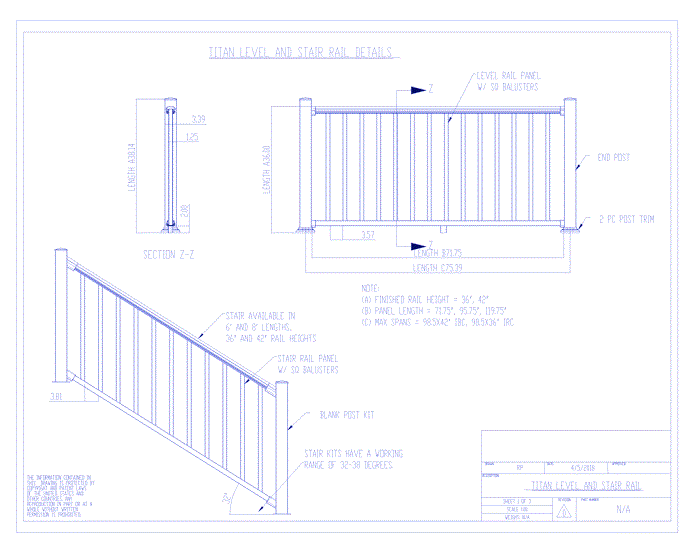 Titan Pro Rail®: Level & Stair Rail Details