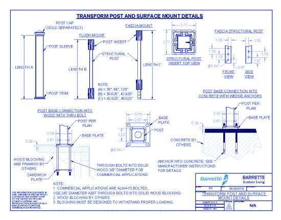 Transform® Composite: Post & Surface Mount Details