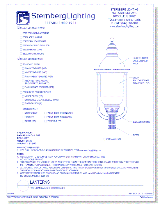 Victorian Gaslight ( I 6590SRLED )