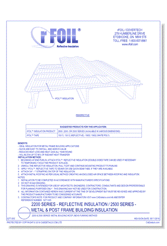 2200 & 2500 Series: Metal Building Roof (NEW) Furring Method