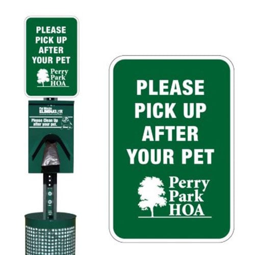 CAD Drawings Pet Waste Eliminator Custom Pet Waste Station (E3CUS)