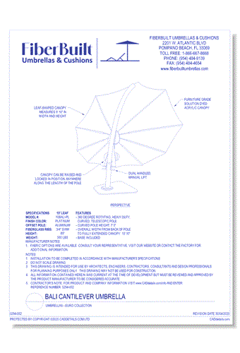 Euro Collection: Bali Cantilever Umbrella