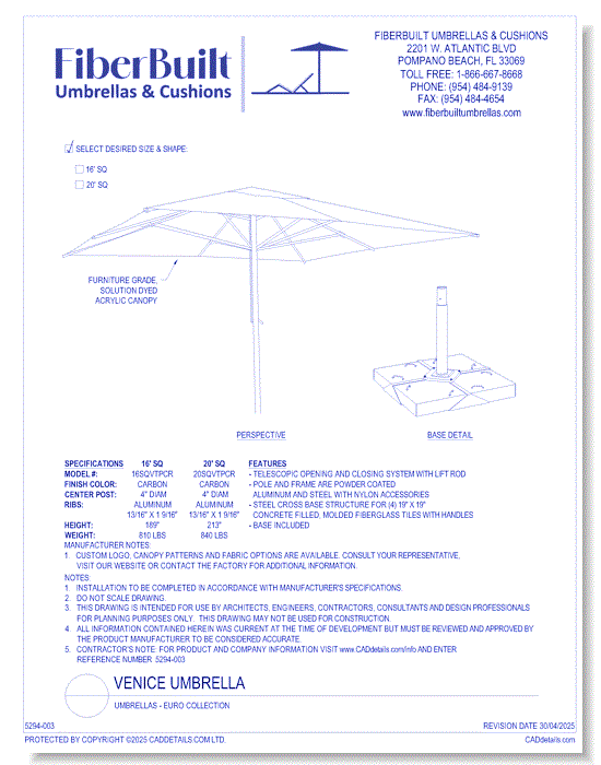Euro Collection: Venice Umbrella