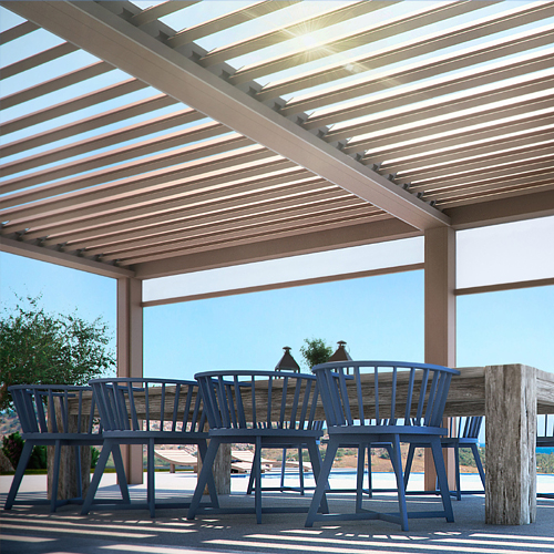 CAD Drawings Sunair Awnings & Solar Screens Pergola® Adjustable Motorized Louvered Structures for Residences, Restaurants & Hotels 