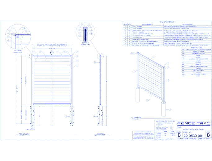 Panel: Horizontal 8' x 6' 