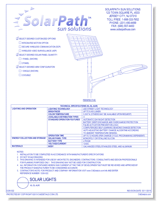 Solar Light: HL-SL-AUR