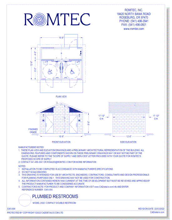 Model 2022: Compact Double Restroom