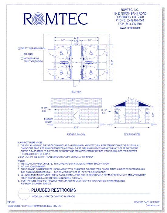 Model 2043: Stretch Quattro Restroom