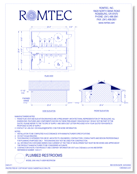 Model 2080: Multi-User Restroom